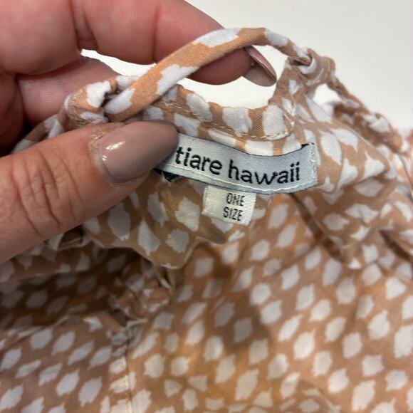 Tiare Hawaii Beige Pebble Print Open Back Midi Slip Dress OS - Picture 6 of 12